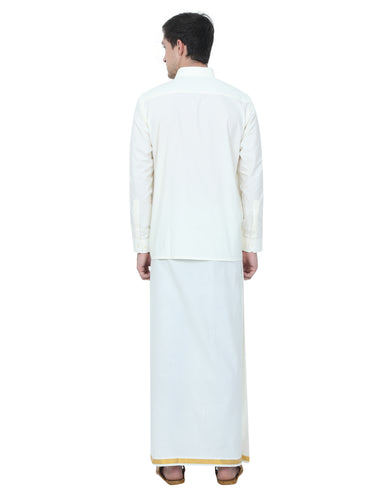 Cotton Cream Shirt – Full Sleeve