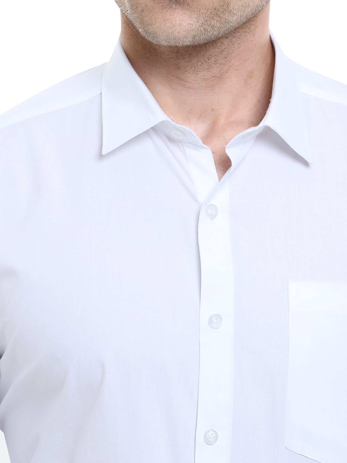 Cool White Slim Fit Shirt – Full Sleeve