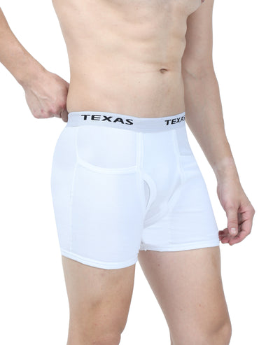 Texas Men's White Rib Two Pocket Trunk