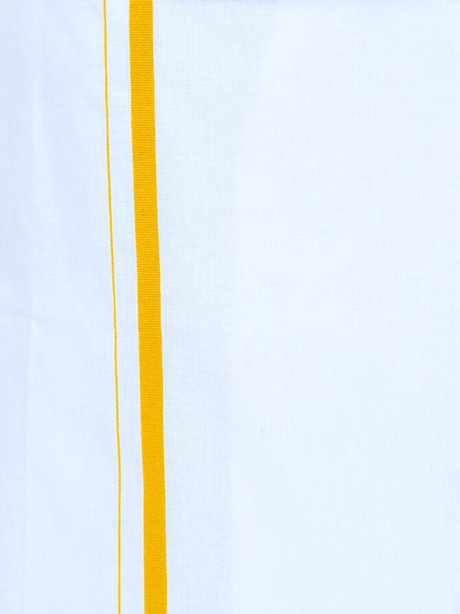 TEXAS WHITE SHIRT & BIG BORDER DHOTI COMBO SET- Half Sleeve (SHIRT & DHOTI)