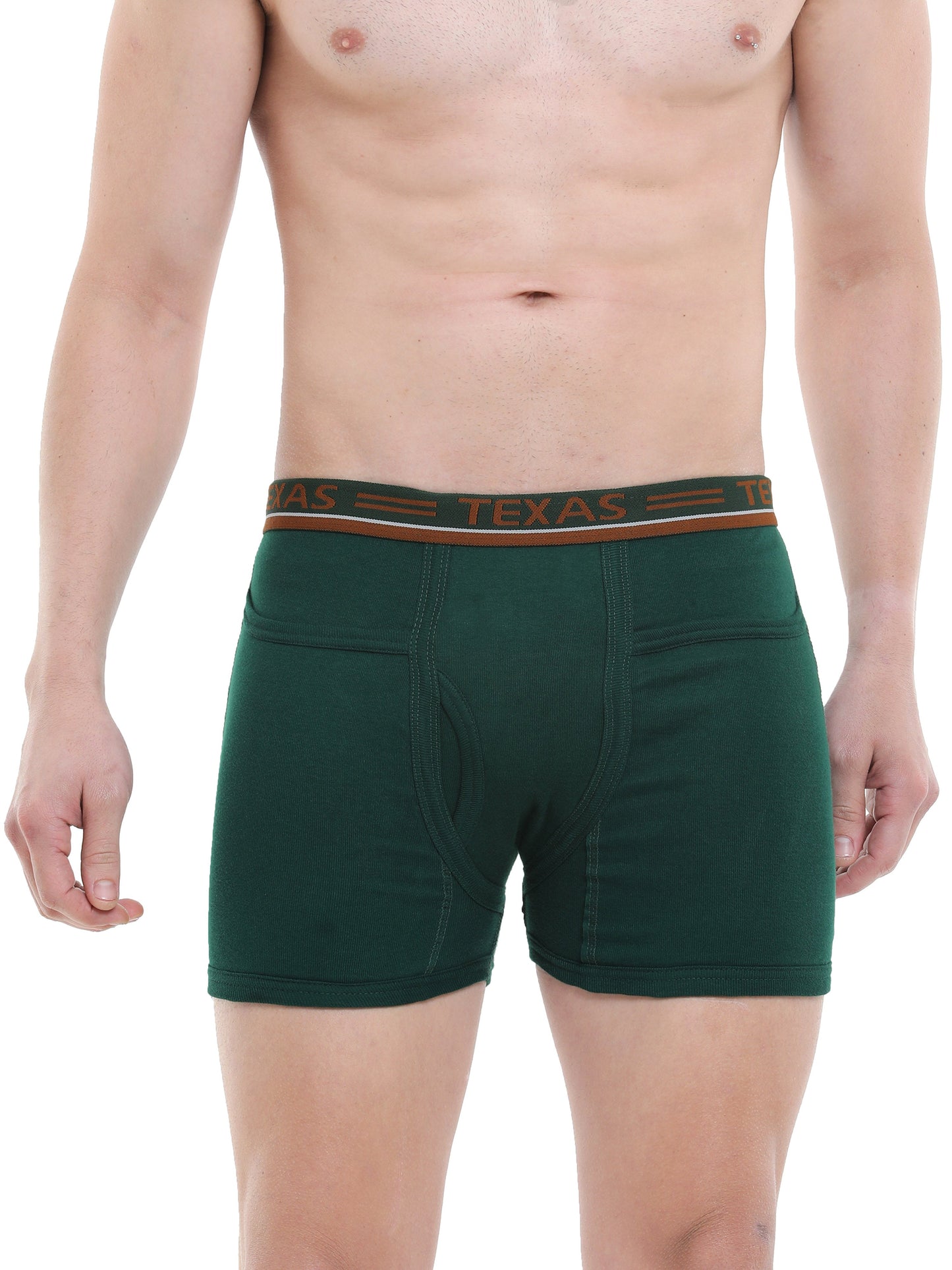 Texas Men's Rib Two Pocket Trunk - Solid Colours (pack of 3)