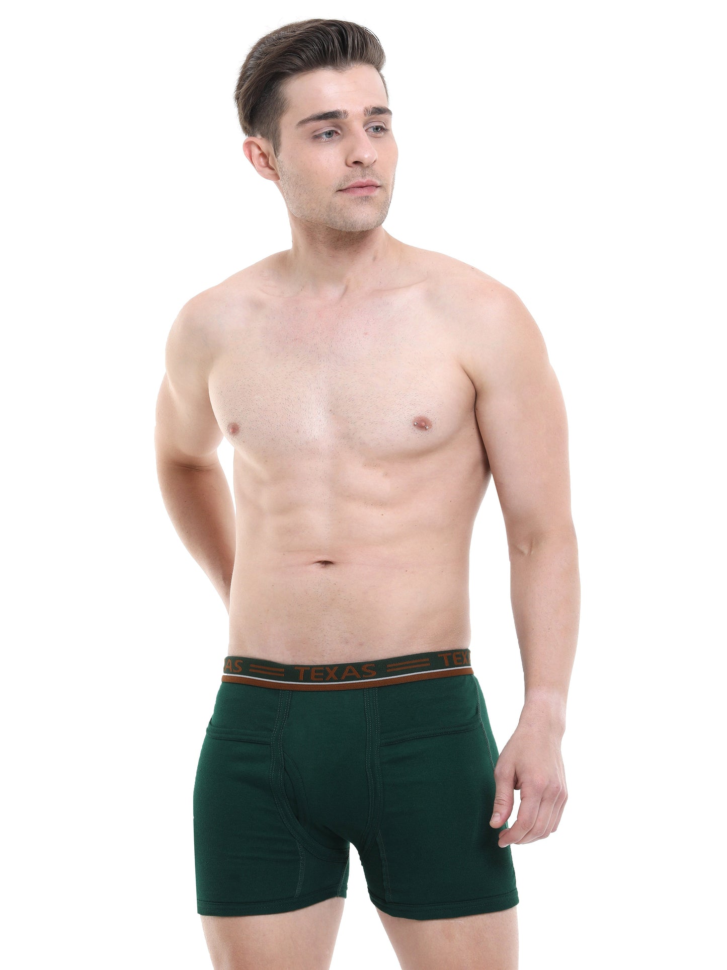 Texas Men's Rib Two Pocket Trunk - Solid Colours (pack of 3)