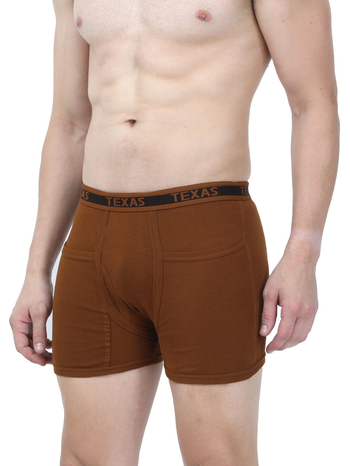 Texas Men's Rib Two Pocket Trunk - Solid Colours (pack of 3)