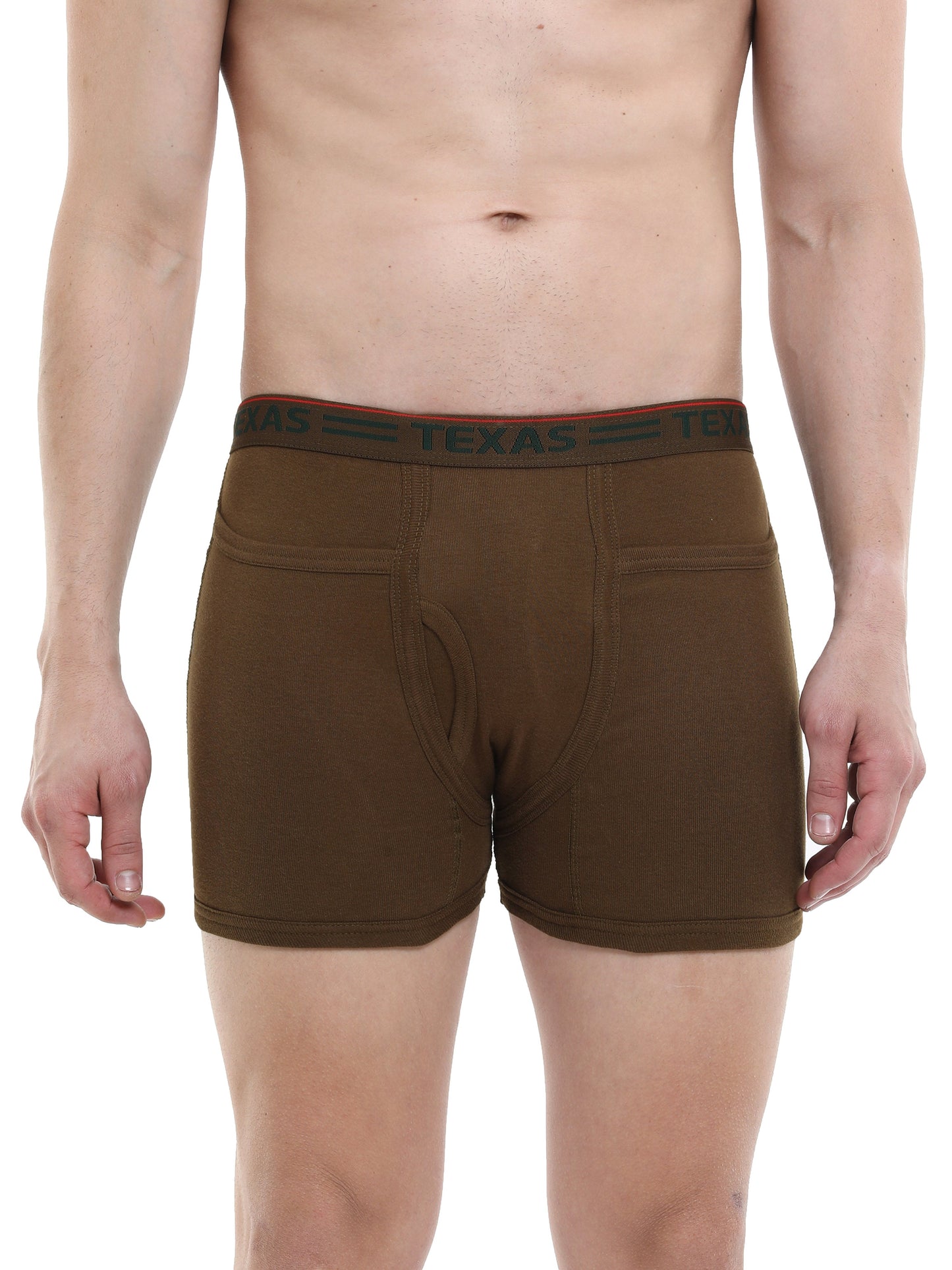 Texas Men's Rib Two Pocket Trunk - Solid Colours (pack of 3)