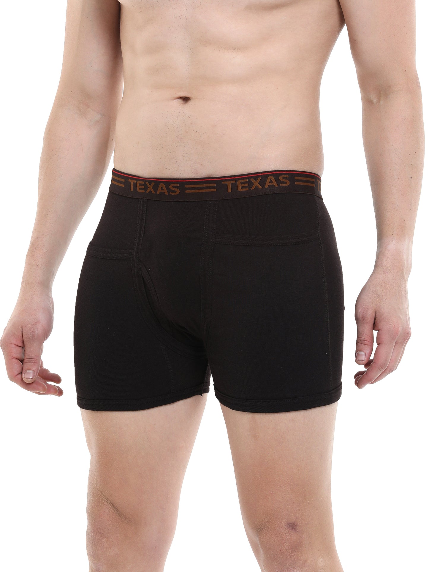 Texas Men's Rib Two Pocket Trunk - Solid Colours (pack of 3)