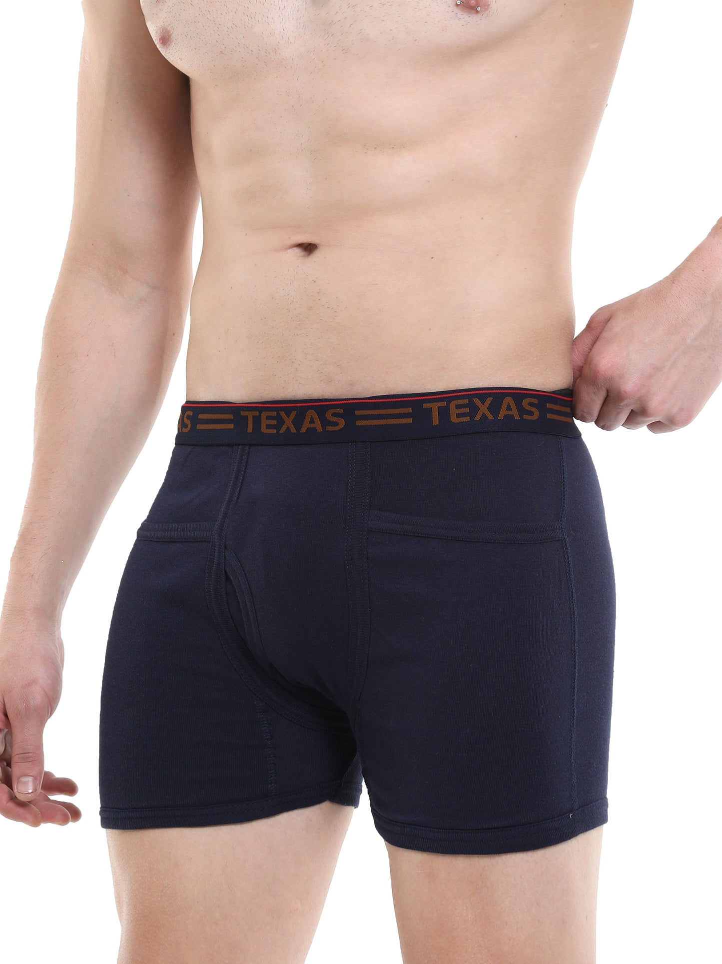 Texas Men's Rib Two Pocket Trunk - Solid Colours (pack of 3)