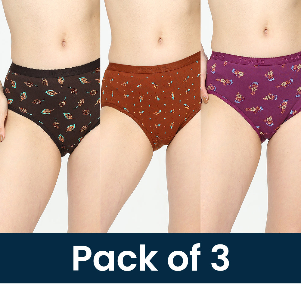 Print Panties-Outer Elastic Pack of 3 (multicolor assorted)