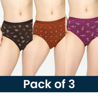 Print Panties-Outer Elastic Pack of 3 (multicolor assorted)